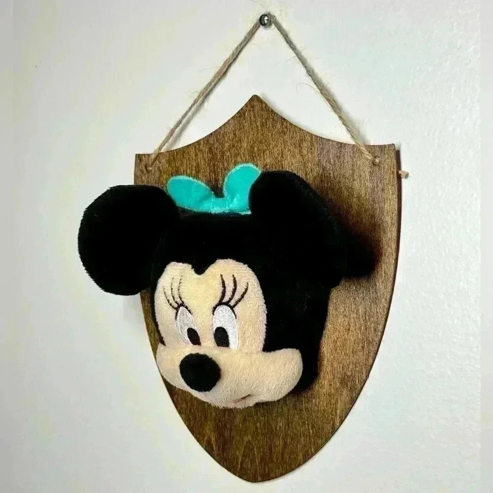 Minnie Mouse Mickey Custom Trophy Head Mount Plush Stuffed Animal Wall Decor - Picture 3 of 6